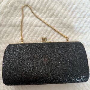 Vintage Black Sparkle Clutch